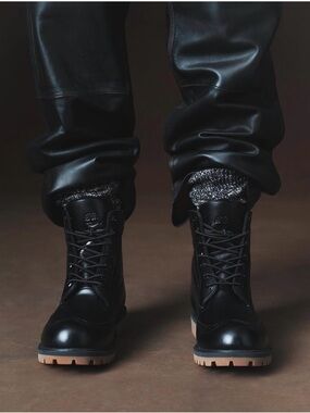 Timberland Limited Edition luxury Black Leather Heritage 6”Boots (NIB) sz 11